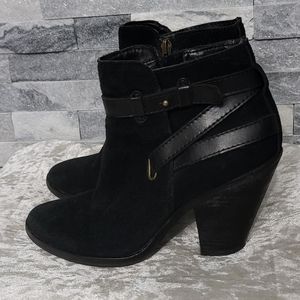 DV By Dolce Vita Black Suede Ankle Booties